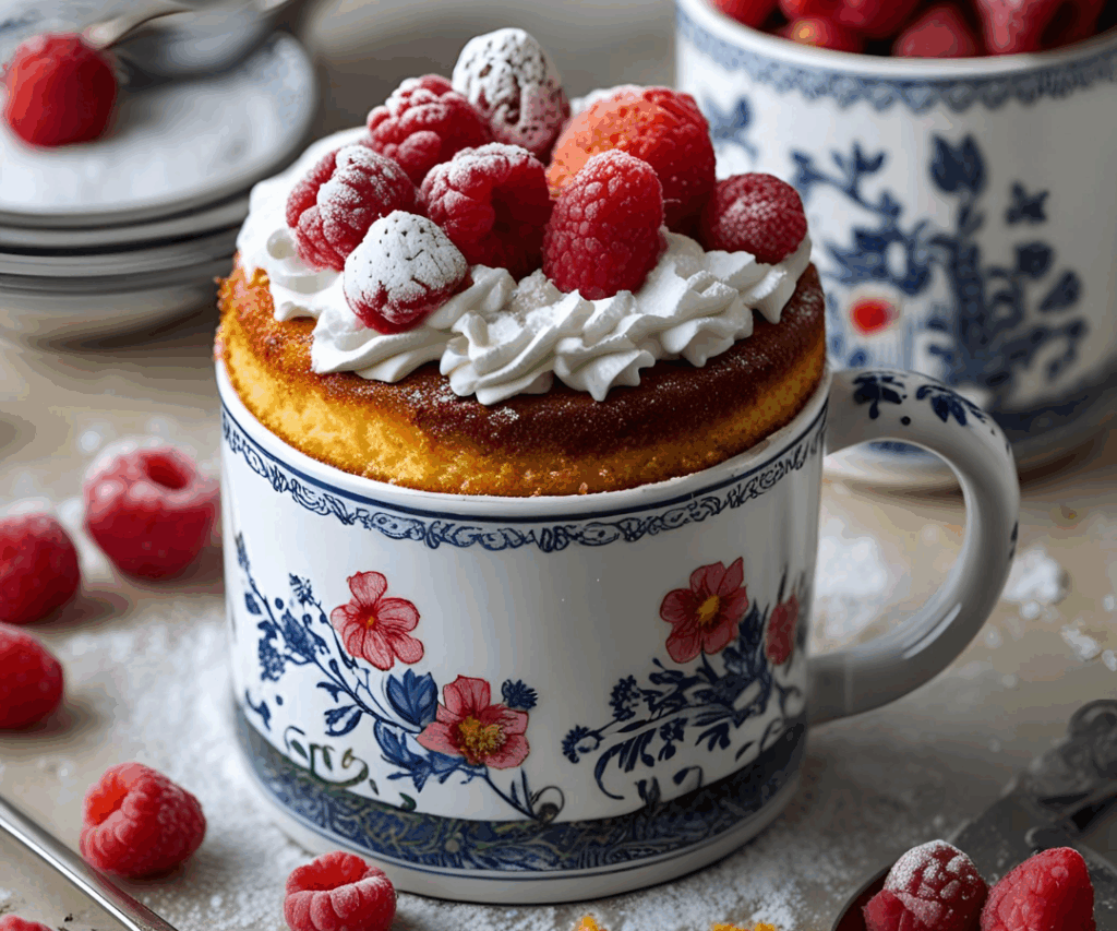 mug cake sana con frutta di stagione